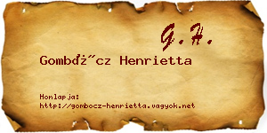Gombócz Henrietta névjegykártya