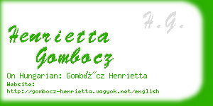 henrietta gombocz business card